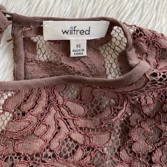 ✨ARITZIA✨WILFRED Martory Lace Mini Dress in Brown - Picture 4 of 7